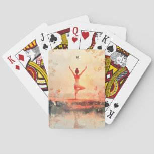 Serene Meditation at Sunrise (7) Playing Cards