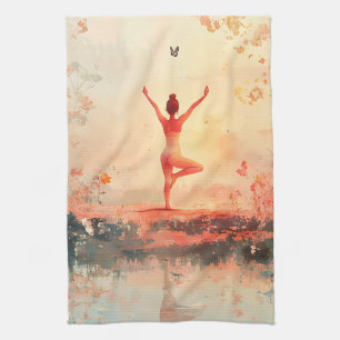 Serene Meditation at Sunrise (7) Tea Towel
