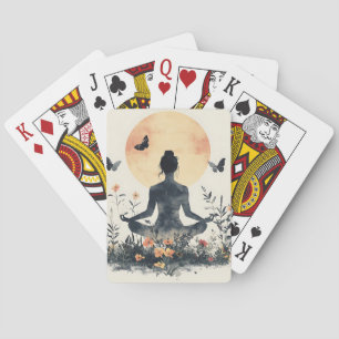 Serene Meditation at Sunrise (8) Playing Cards
