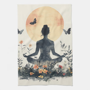 Serene Meditation at Sunrise (8) Tea Towel