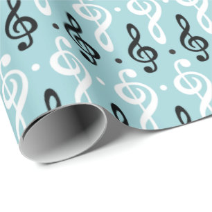 Serene Melodies Treble Clef Wrapping Paper