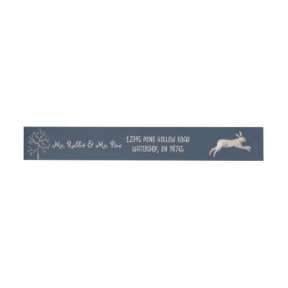 Serene Midnight Leap - Rabbit & Pine Tree Midnight Wrap Around Label