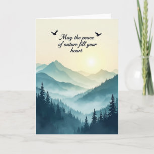 Serene Mountain Birthday Card