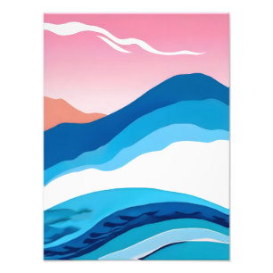 Serene Mountain Dreamscape - Abstract Landscape  Photo Print