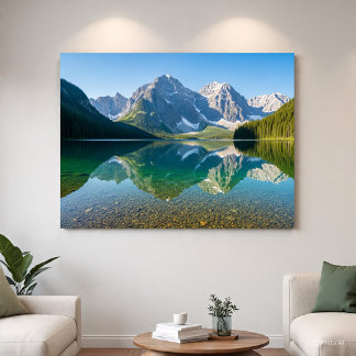Serene Mountain Lake Reflection Poster
