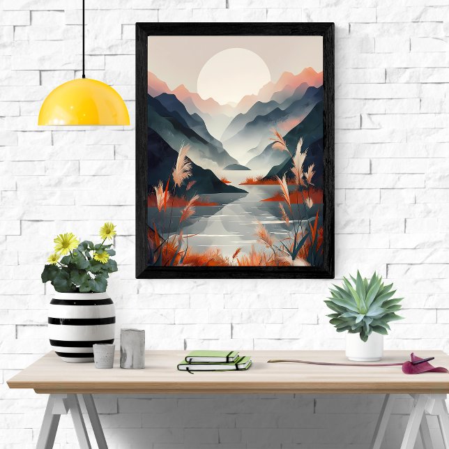 Serene Mountain Lake Sunset Poster (Creator Uploaded)