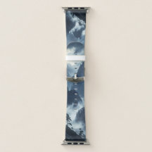 Serene Mountain Landscape Apple Watch Band