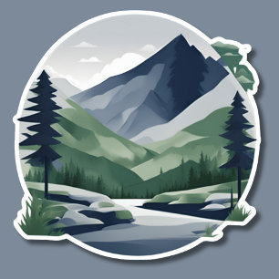 Serene Mountain Landscape Waterproof