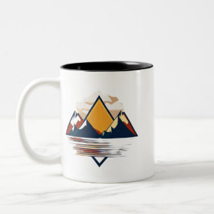 Serene Mountain Scene - Two-Tone Mug 11 oz