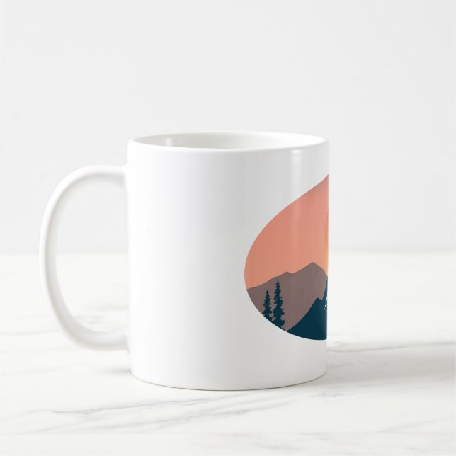Serene Mountain Sunset  Coffee Mug (Left)