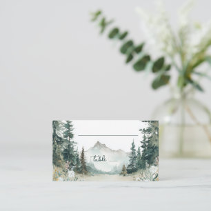 Serene Mountain Table Decor Place Card