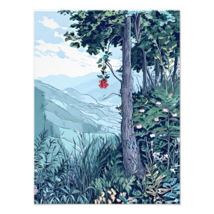 Serene Mountain Vista Photo Print