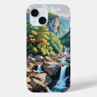 Serene Mountain Waterfall Landscape