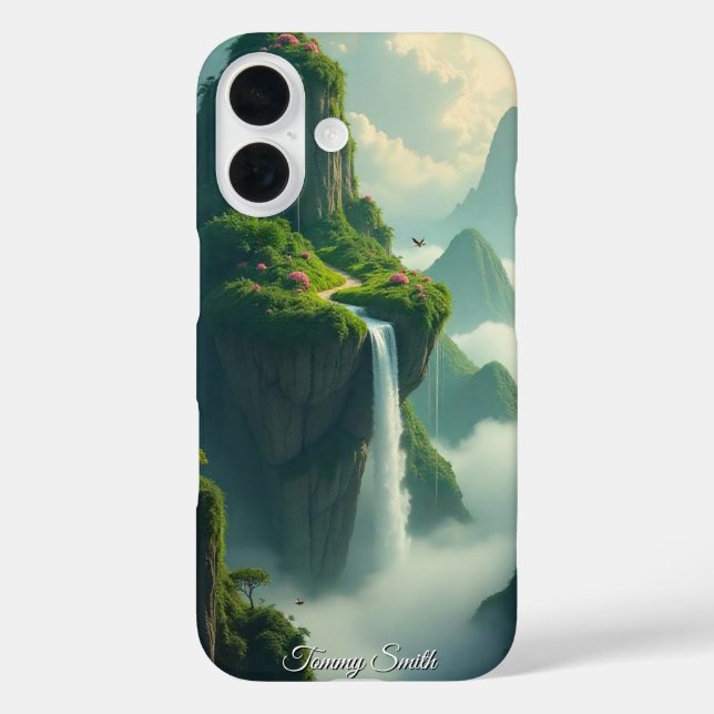 Serene Mountain Waterfall Scenery Case-Mate iPhone Case (Back)