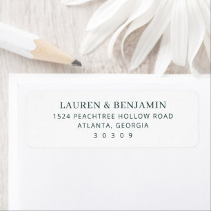 Serene Mountain Wedding Return Address Label