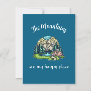 Serene Mountains Custom Vacation Postcard