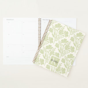 Serene Neutral Florals Monogrammed Planner
