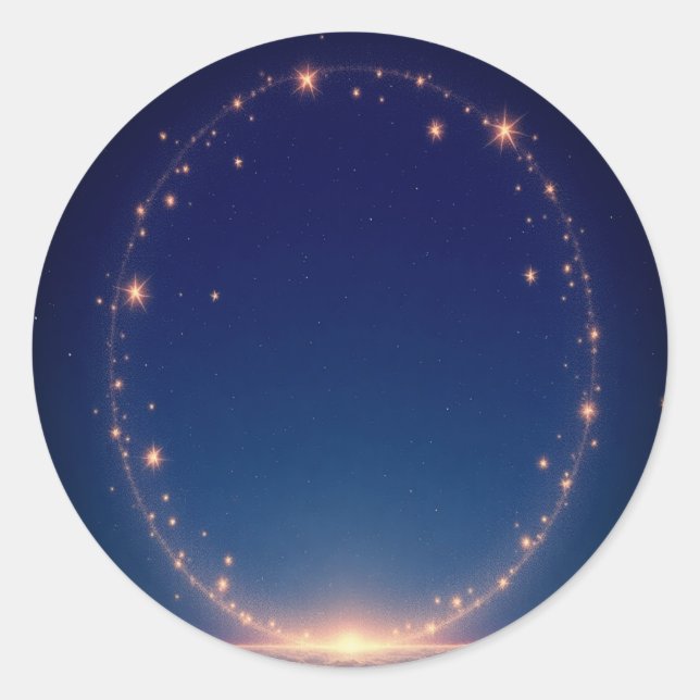 Serene Night Sky Sticker (Front)