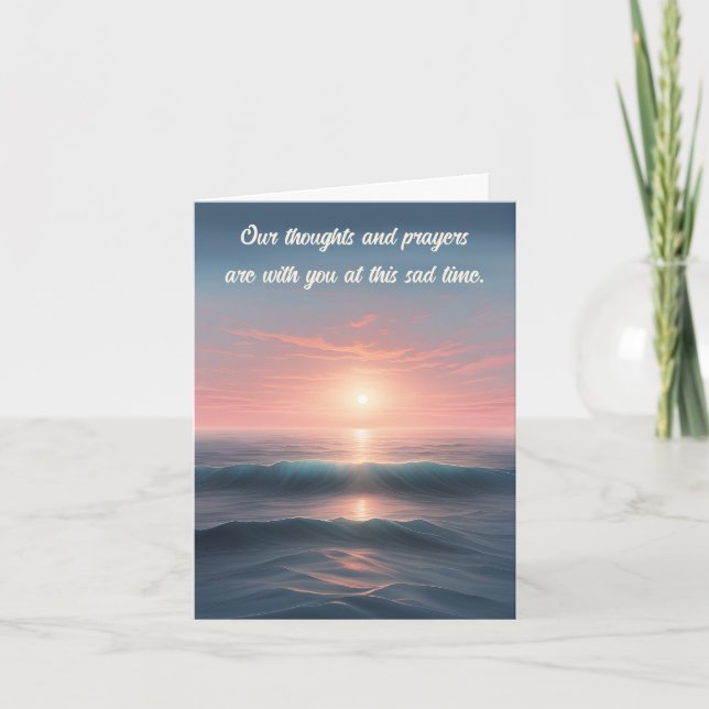 Serene Ocean Sympathy Card (Front)