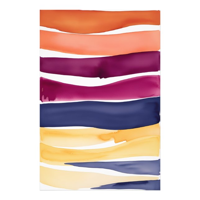 Serene Ocean Symphony: Abstract Wave-Inspired  Photo Print (Front)