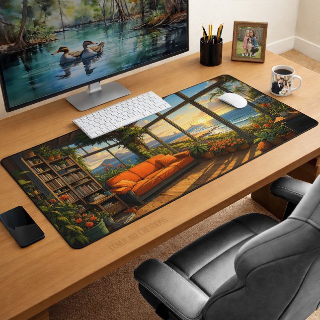 Serene Ocean View Anime Art Desk Mat (Creator Uploaded)