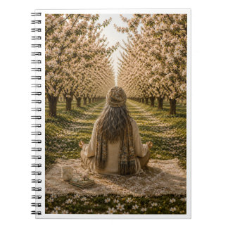 Serene Orchard Sticky Notes | Romantic Botanical Notebook