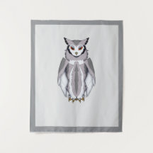 Serene Owl Wall Medium (50" x 60") Tapestry