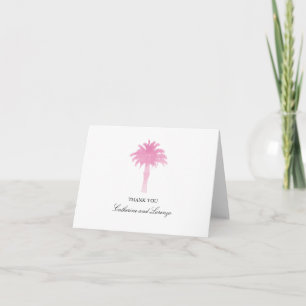 Serene Palm Tree Watercolor Thank You