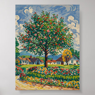 Serene Park Scene in Early Spring, Nature lovers Poster