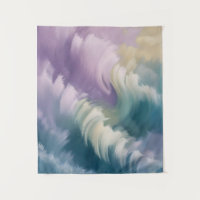 Serene Pastel Abstract Wave Dreamy Art