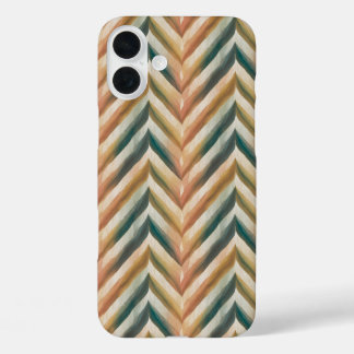 "Serene Pastel Chevron Flow" iPhone 16 Plus Case
