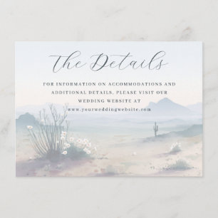 Serene Pastel Watercolor Desert Landscape Enclosure Card