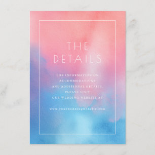Serene Pastel Watercolor Details Enclosure Card