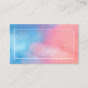 Serene Pastel Watercolor Gradient Place Card