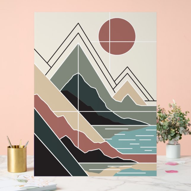 Serene Peaks Acrylic Sign (Wedding)