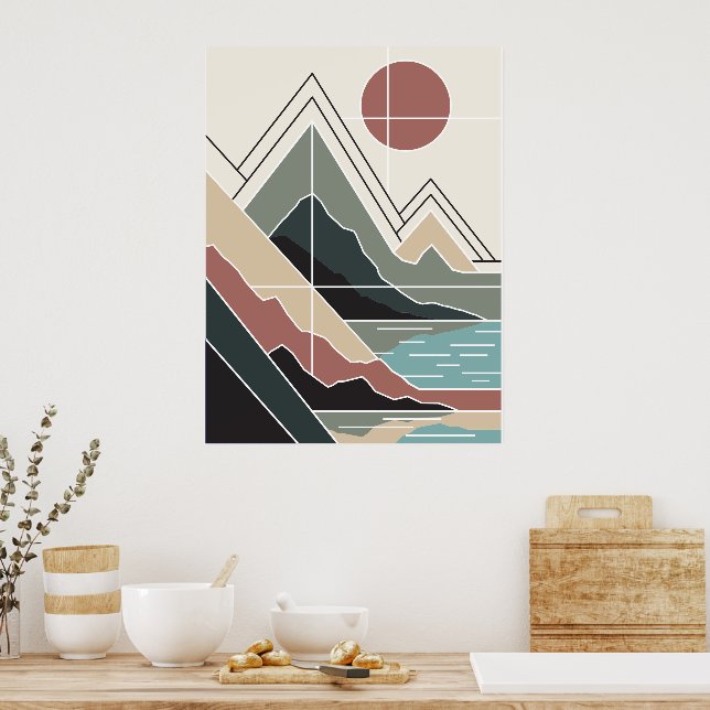 Serene Peaks Poster (Kitchen)