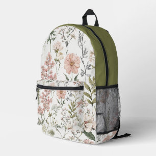 Serene Petals Printed Backpack