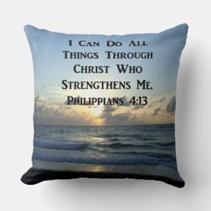 SERENE PHILIPPIANS 4:13 PHOTO DESIGN CUSHION