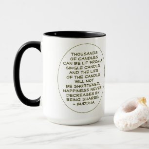 Serene Photograph   Buddha Happiness Quote Mug
