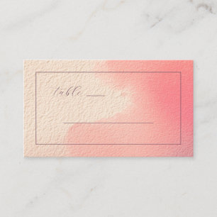 Serene Pink Gradient Minimalist Place Card