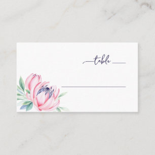 Serene Pink Watercolor Lotus Place Card