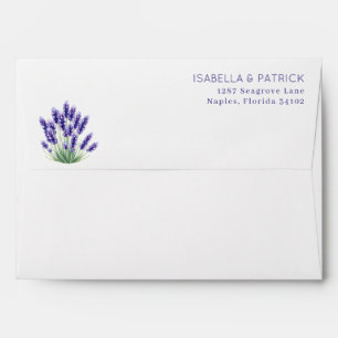 Serene Purple Floral Lavender Envelope