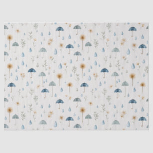 Serene Rain Garden Floral Pattern (12) Tissue Paper