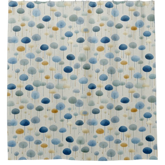 Serene Rain Garden Floral Pattern (2) Shower Curtain (Front)