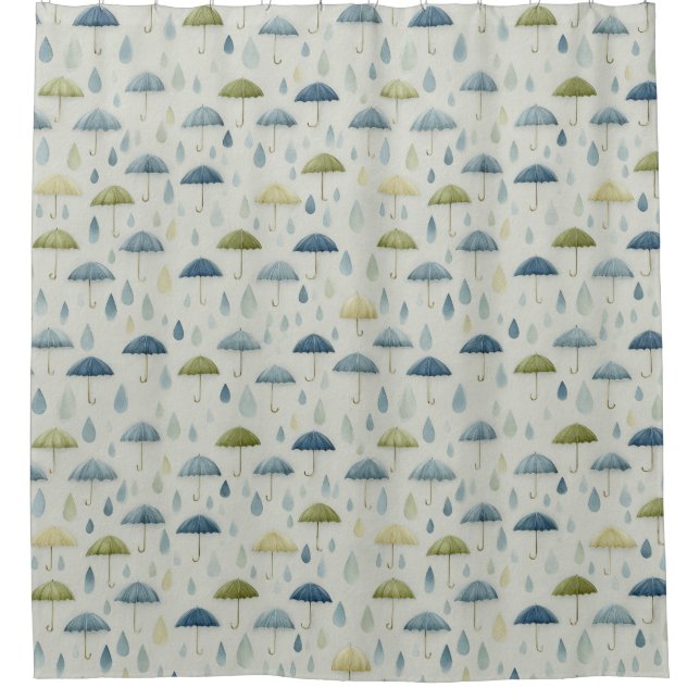 Serene Rain Garden Floral Pattern (4) Shower Curtain (Front)