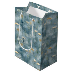 Serene Rain Garden Floral Pattern (6) Medium Gift Bag