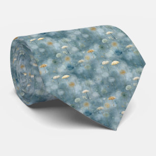 Serene Rain Garden Floral Pattern (6) Tie