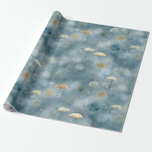 Serene Rain Garden Floral Pattern (6) Wrapping Paper