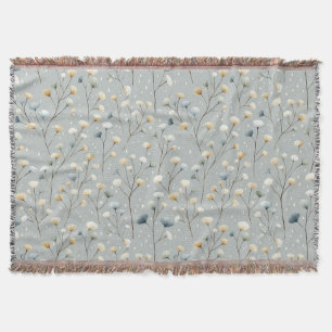 Serene Rain Garden Floral Pattern (7) Throw Blanket