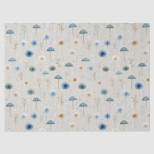 Serene Rain Garden Floral Pattern (8) Tissue Paper